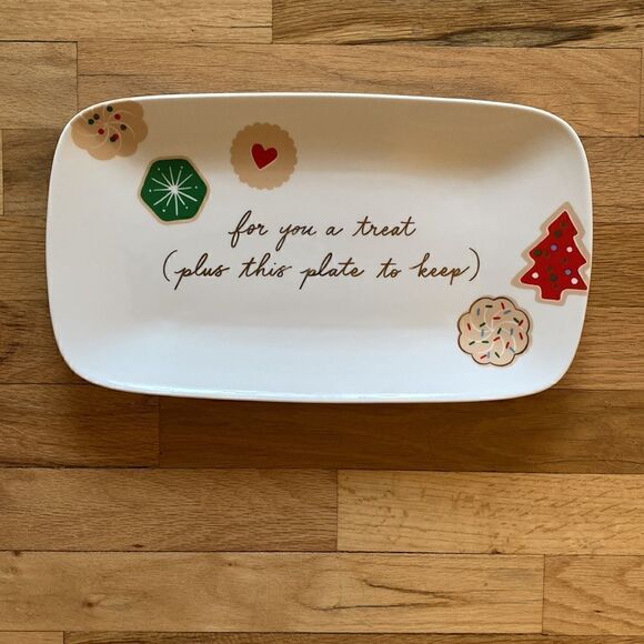 NWT Kate Spade Lenox Cookie Time Giving Plate Christmas Tray - Picture 2 of 9